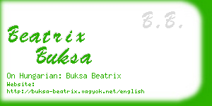 beatrix buksa business card